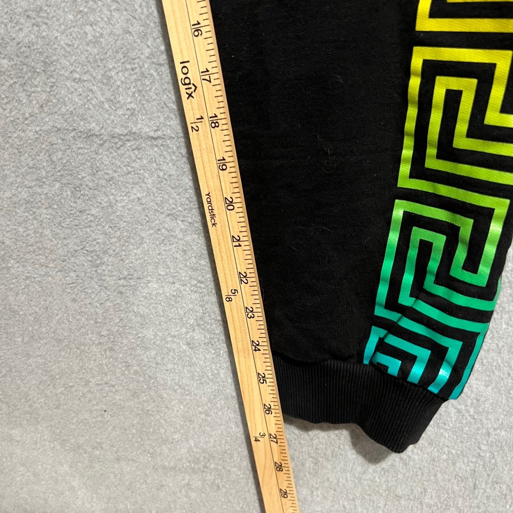 Versace Kids Black Rainbow Greca Jogger Pants 14Y Women's XS/Small streewear - Picture 4 of 8